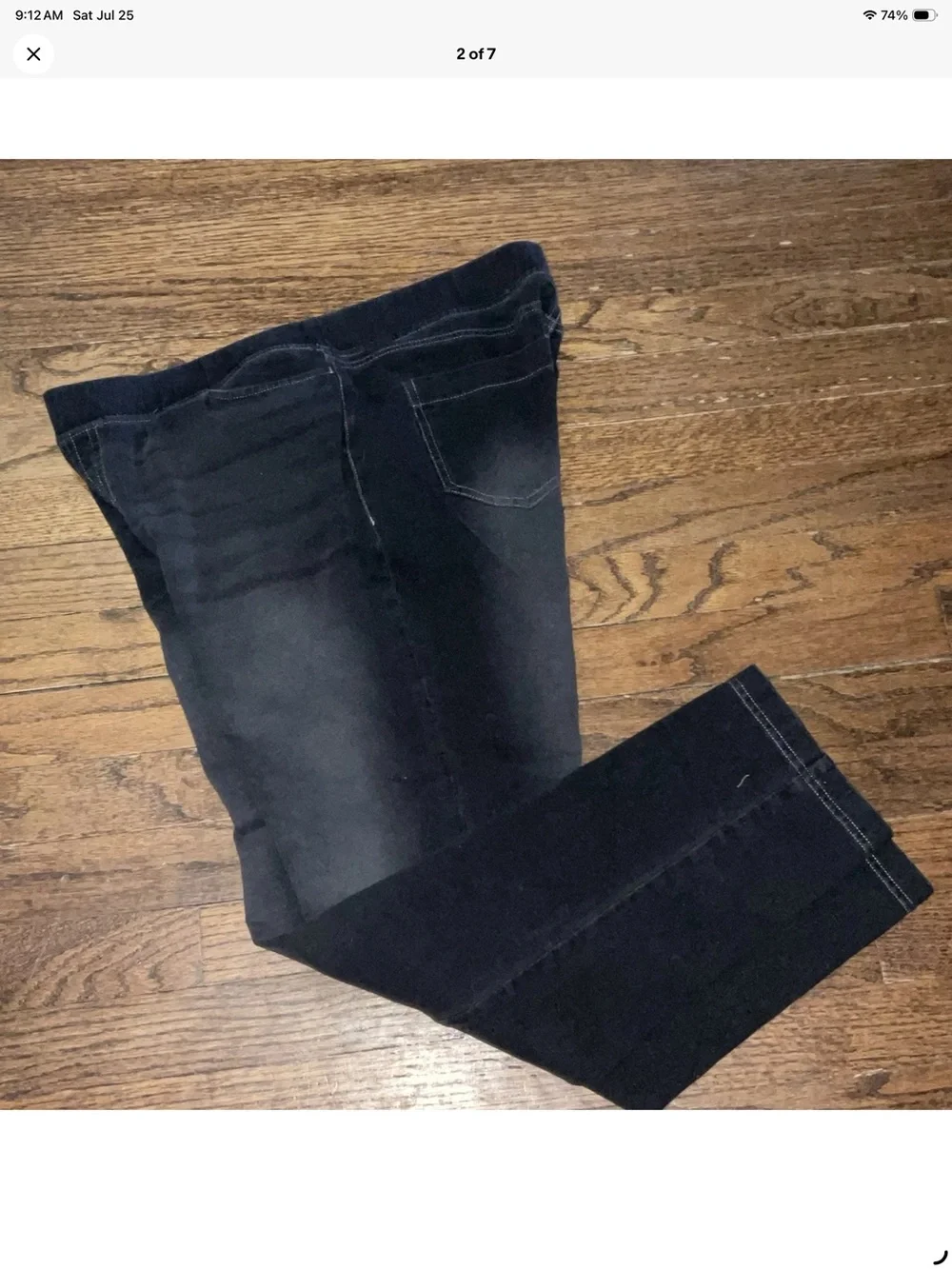 J. Jill Black Stretch Jeggings with Faded Detailing